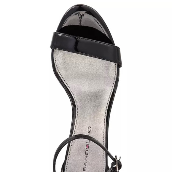 Bandolino Madia Size 5 Open-Toe Black Patent Dress Sandals, NIB - Picture 3 of 10